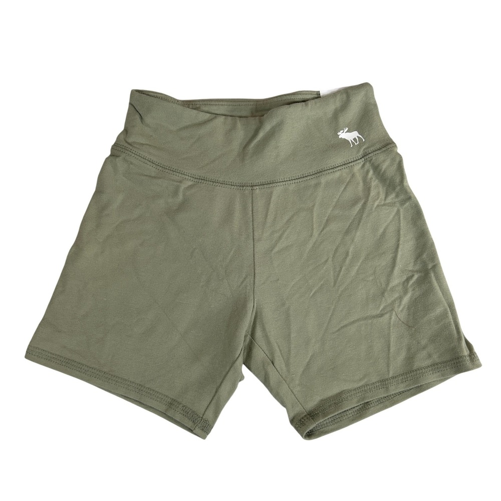 Abercrombie Kids Girls Olive Green High-Rise Bike Shorts Size 7/8 NWT